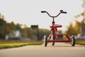 Tricycle belonging to a child with disabilities