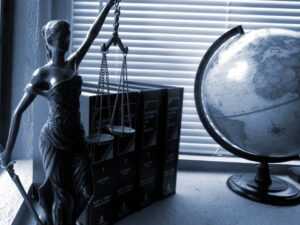 Law Statue and Globe