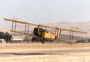 JN-4 airplane takeoff