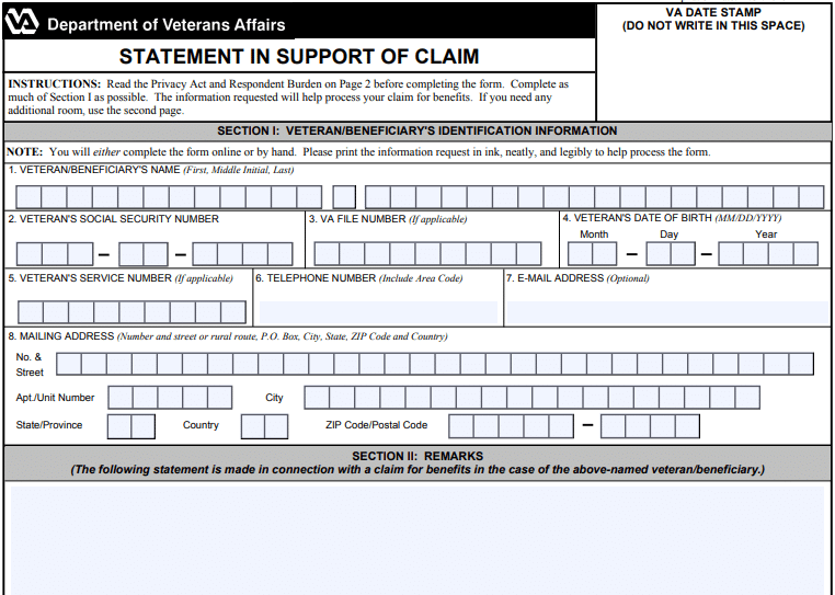 VA Form 21-4138 Explained: Statement in Support of Claim
