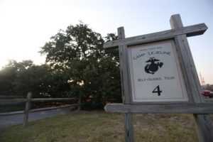 image of a sign for Camp Lejeune