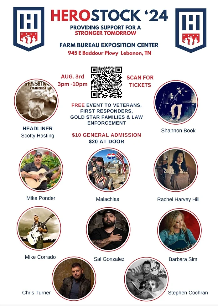 Rock Out for Heroes at the 2024 HEROSTOCK in Lebanon, TN! 