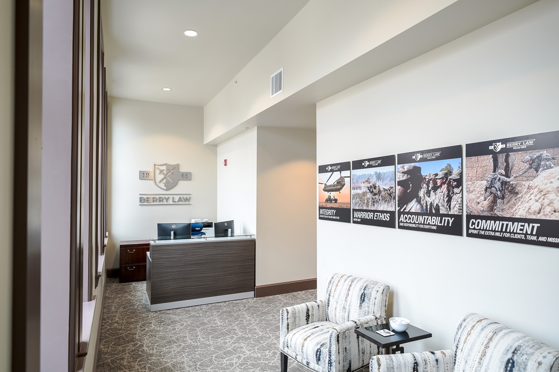 berry law front entryway office, serving veterans